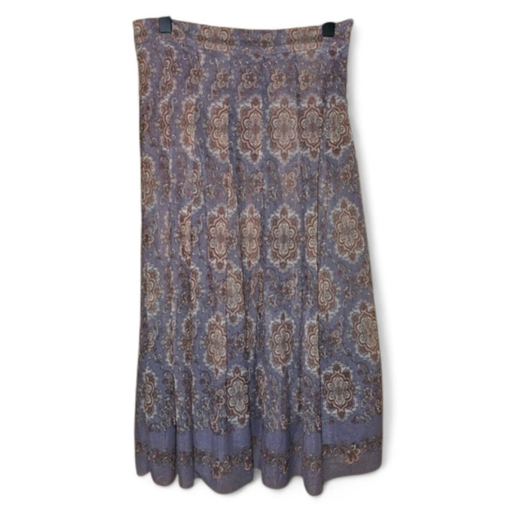 IRIE WASH Boho Eclectic Paisley Semi Pleated Skirt - Small